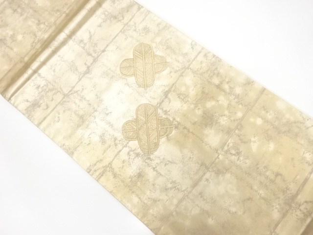 JAPANESE KIMONO / ANTIQUE FUKURO OBI / SILK / EMBROIDERY / HAWK FEATHERS